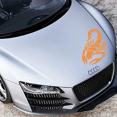 Produktbild von Aufkleber - Autoaufkleber "Skorpion" 70cm x 46cm orange - Tuning Carystyling Heckscheibe Auto
