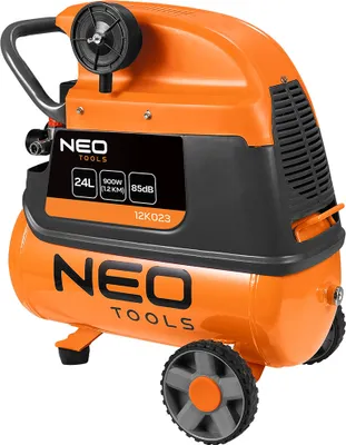Immagine prodotto di NEO TOOLS Compressore, compressore d'aria da 24 litri, pressione massima 8 bar, 900 W, 135 l/min. Pressione 8 bar, 900 W, 135 l/min