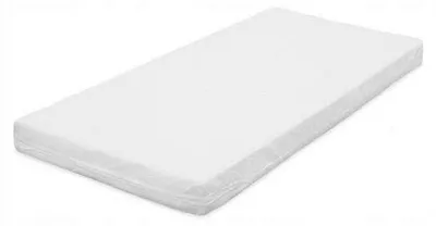 Productafbeelding van Babybed 120 x 60 cm met verstelbare hoogte en matras - Natuurlijk houten ledikant