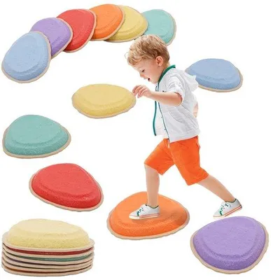 Productafbeelding van Set van 6 Antislip Balanceerstenen voor Kinderen