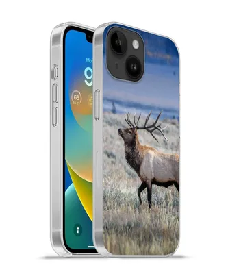 Produktbild von MuchoWow® Handyhülle Schutzhülle Hülle für Apple iPhone 14 - Softcase Hirsche - Elche - Gras Silikon Softcase Handy Hülle - Mobiltelefonhülle