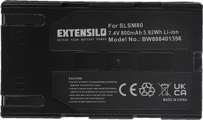 Produktbild von EXTENSILO Akku Ersatz für Samsung SB-LSM80, SB-LSM320, SB-LSM160 für Videokamera Camcorder (800 mAh, 7,4 V, Li-Ion)