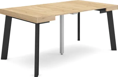 Immagine prodotto di TAPA Consolle allungabile, 160x90x73cm, Per 8 persone, Gambe in legno, Rovere