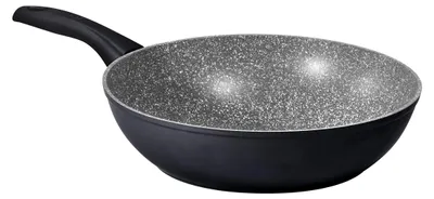 Induktionswok 28 cm, Aluminium, schwarz, antihaftbeschichtet