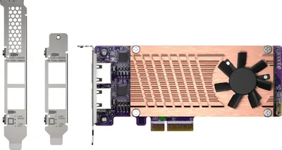 Produktbild von QNAP QM2-2P2G2T, Eingebaut, Kabelgebunden, PCI Express, Ethernet, 2500 Mbit/s