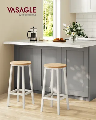 Obrázek produktu pro VASAGLE barová židle Barové židle (sada, 2 ks, 2 ks), max. nosnost 100 kg, 32x32x65cm, CBL32