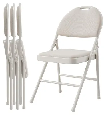 Produktbild von Klappstühle 4er-Set gepolstert mit Tragegriff Beige