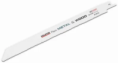 Image de Lames de scie sabre bi-metal pour bois et metaux 2 lames 225 mm 10 / 14 tpi (2,5 / 1,8 mm)