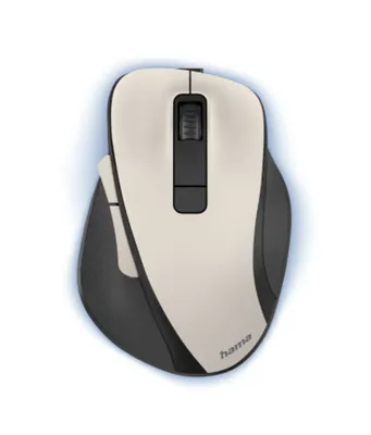 Produktbild von Hama MW-500 Recharge, rechts, Optisch, RF Wireless, 1600 DPI, Schwarz, Creme