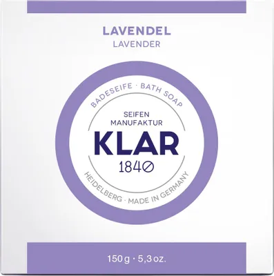 Immagine prodotto di Klar Seifen Badeseife Lavendel 150g, Cosmos zertifiziert, palmölfrei