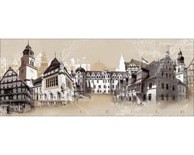 Produktbild von Glasbild Celle Wahrzeichen I 80x30 cm