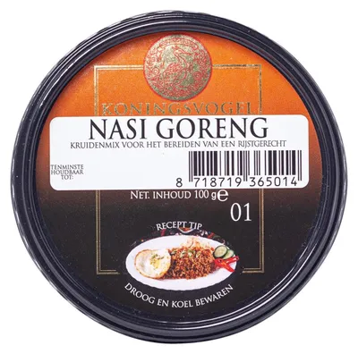 Immagine prodotto di Koningsvogel Boemboe Nasi Goreng Mix 100g – Mix di spezie piccanti indonesiane