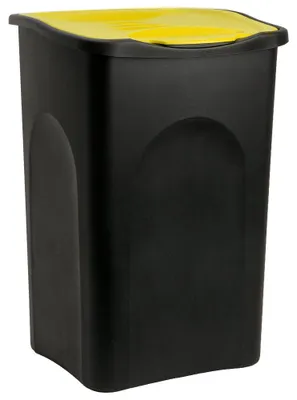 Immagine prodotto di Stefanplast Pattumiera 50L mit con Coperchio Bidone Rifiuti in Plastica Raccolta Differenziata
