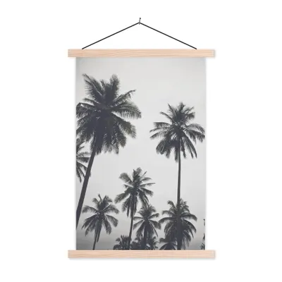 Produktbild von MuchoWow® Textilposter Palme - Tropisch - Natur 60x90 cm mit holzfarbenen Rahmen - Textil