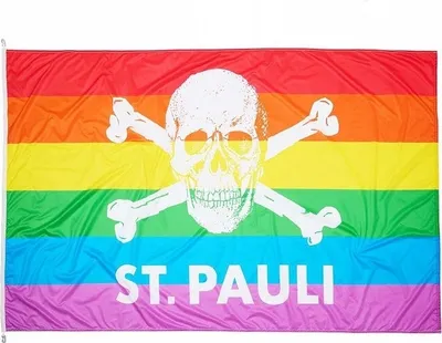 Produktbild von St. Pauli - Totenkopf Regenbogen, Hissfahne