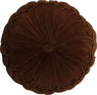 Produktbild von Kissen - Bronzefarben- Ø 40 cm - Samtoptik