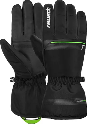 Produktbild von Reusch Fingerhandschuhe Snow King warm, winddicht und extra atmungsaktiv 7716 black / neon green 10