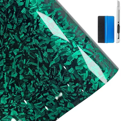 Obrázok produktu pre Samolepiaca fólia z uhlíkových vlákien, zelená, rozmery 30 x 150 cm
