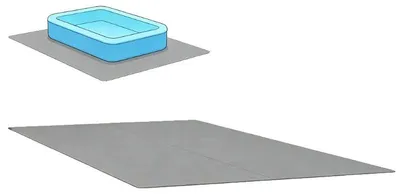Imagen del producto de Revestimiento para piscinas, color gris claro, 500 cm x 250 cm, geotextil de poliéster, alta resistencia, 1,9 kg