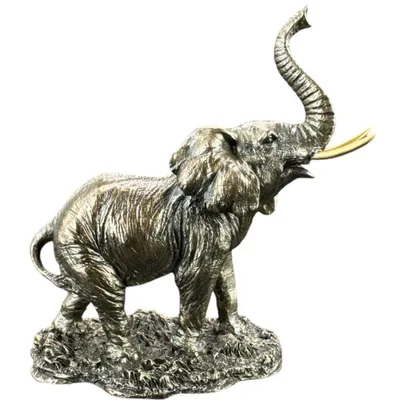Zdjęcie produktu dla Figurka słonia jako talizman szczęścia Veronese WU70968A1 – dekoracja w kształcie słonia, prezent symbolizujący szczęście, 12 cm