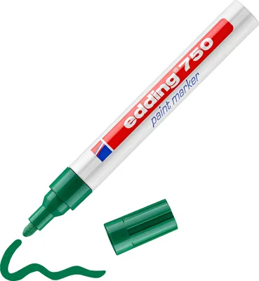 Produktbild von Edding 750, Grün, Weiß, 2 mm, 4 mm, 10 Stück(e)
