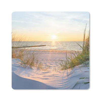 Produktbild von MuchoWow® Mauspad Mousepad Strand - Sonne - Düne - Gras - Sand - Horizont 30x30 cm - Mousepads - Maus Mat - Pad - Mausunterlage - Gaming