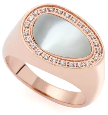 Immagine prodotto di Leonardo 019642 Anello da donna Amisa in acciaio inossidabile rosa bianco 56 (17,8)