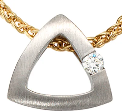 Produktbild von JOBO Anhänger 950 Platin mattiert 1 Diamant Brillant 0,08ct.