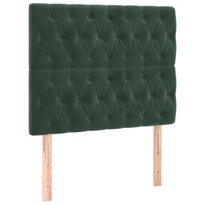 Immagine prodotto di vidaXL Testiera verde scuro 100x7x118/128 cm Velluto