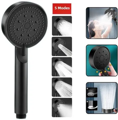 Obrázek produktu pro Masážní sprchová hlavice s 5 rameny – úspora vody – masážní funkce – velká dešťová sprcha – koupelnová sprchová baterie