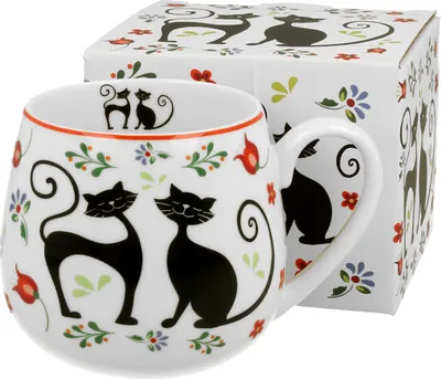Produktbild von DUO ANIMALS Fassbecher 430 ml ETNO CATS New Bone China Porzellan