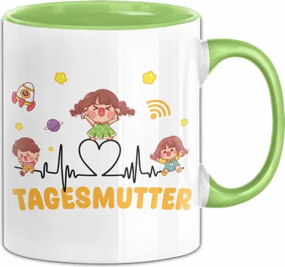 Produktbild von Tagesmutter Geschenk Tasse Beste Tagesmutter Abschied Kaffee-Becher (Grün)