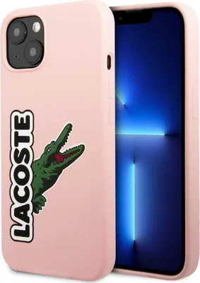 Obrázek produktu pro Ochranné pouzdro pro iPhone 13, Lacoste Hardcase Silicone Head Crocodile, růžové