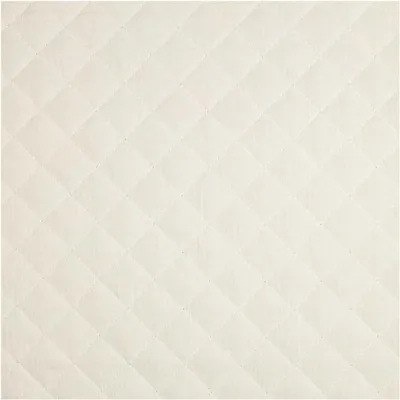 Steppstoff Quilt Double Gauze ab 0,5m kariert beidseitig gesteppt wattiert creme