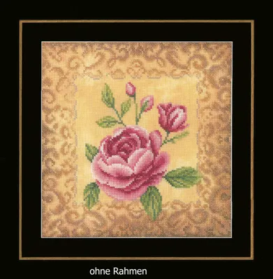 Produktbild von Auslaufmodell Lanarte Kreuzstichset "Rose", Zählmuster