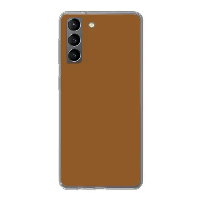 Produktbild von MuchoWow® Handyhülle Schutzhülle Hülle für Samsung Galaxy S21 Braun - Erdton - Unifarben Silikon Softcase Handy Hülle - Softcase