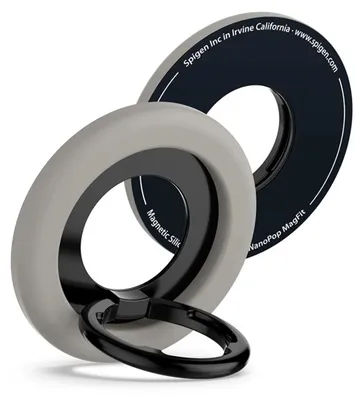 Obrázok produktu pre Spigen Nano Pop (MagFit), Magnetický krúžok, Šedá, Kov, Silikón, Apple, 1 kusov