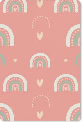 Produktbild von MuchoWow® Mauspad Mousepad Mädchen - Regenbogen - Herzen - Muster - Mädchen - Rosa - Kinder - Kind 40x60 cm - Mousepads - Maus Mat - Pad - Mausunterlage - Schreibtisch Accesoire