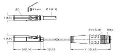 Produktbild von turck Magnetfeldsensor BIMUNTAP6X0.3PSG3M für Pneumatikzylinder