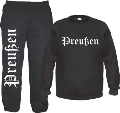 Produktbild von Preußen Jogginghose und Sweat im Set - Jogginganzug M Schwarz