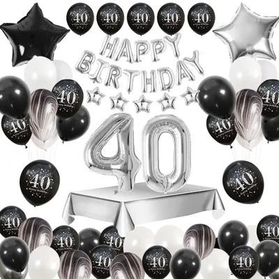 Productafbeelding van Omgoods - 40ste Verjaardag Decoratieset met Ballonnen en Banners