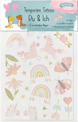 Image de Tatouages temporaires - Toi & moi 3 feuilles