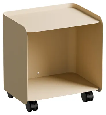 Produktbild von Rollcontainer JUNO S aus pulverbeschichtetem Stahl | Cashew| Metallbude