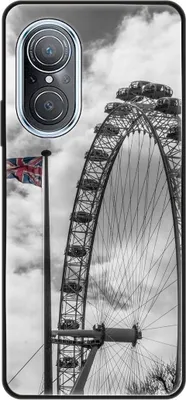 Produktbild von König Design Hülle kompatibel mit Huawei nova 9 SE Kunststoff Soft Handyhülle - Handy Case London Riesenrad