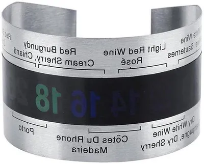 Produktbild von Wine-Thermometer - LCD-Schirm - Rotwein - Temperatursensor - Fassringthermometer - für Rotweinflaschen