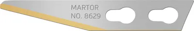 Immagine prodotto di MARTOR 100 x LAMA GRAFICA, lame di ricambio per coltelli grafici, cutter, scalpello, 5,7 mm, affilate, rivestite in TiN, NR. 8629