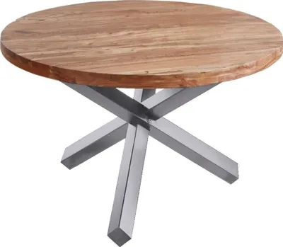 Produktbild von SAM® Esszimmertisch rund 140 cm Akazienholz Natur Silber RUNA