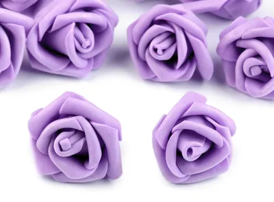 10 x Deko Rose / Rosenblüte / Rosenkopf 4cm, lila