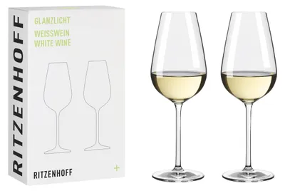 Weißweinglas-Set 2er, 300 ml, Kristallglas, spülmaschinenfest