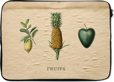 Produktbild von MuchoWow® Laptop Hülle 13 Zoll Obst - Lebensmittel - Ananas Laptoptasche - Laptophülle - Sleeve - Rundumschutz
